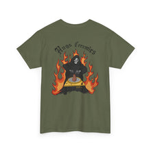 Load image into Gallery viewer, Unisex Heavy Cotton Tee - 'Hugs Ceramics' Skull & Flames Graphic Tee
