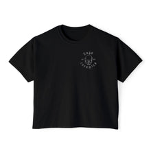 Load image into Gallery viewer, Women's Boxy Tee with Skull and Flames Design - Perfect for Casual Outfits and Celebrations