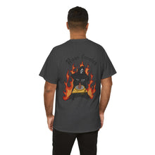 Load image into Gallery viewer, Unisex Heavy Cotton Tee - 'Hugs Ceramics' Skull & Flames Graphic Tee
