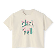 Load image into Gallery viewer, Glaze Hell - Women's Boxy Tee - Teal/Pink