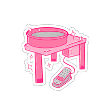 Load image into Gallery viewer, Pink Pottery Wheel Sticker