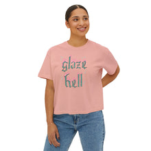 Load image into Gallery viewer, Glaze Hell - Women's Boxy Tee - Teal/Pink
