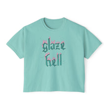 Load image into Gallery viewer, Glaze Hell - Women's Boxy Tee - Teal/Pink
