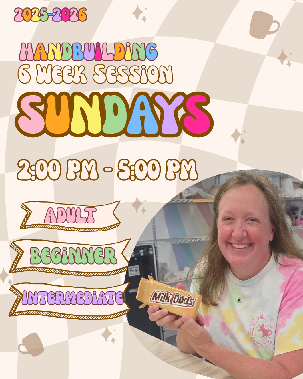 SUNDAYS - HANDBUILDING - BEGINNER/INTERMEDIATE - 2PM - 5PM
