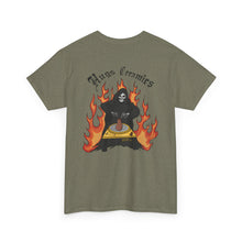Load image into Gallery viewer, Unisex Heavy Cotton Tee - &#39;Hugs Ceramics&#39; Skull &amp; Flames Graphic Tee
