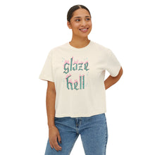 Load image into Gallery viewer, Glaze Hell - Women's Boxy Tee - Teal/Pink
