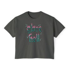 Load image into Gallery viewer, Glaze Hell - Women's Boxy Tee - Teal/Pink
