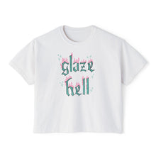 Load image into Gallery viewer, Glaze Hell - Women's Boxy Tee - Teal/Pink
