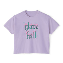Load image into Gallery viewer, Glaze Hell - Women's Boxy Tee - Teal/Pink
