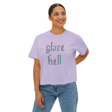 Load image into Gallery viewer, Glaze Hell - Women's Boxy Tee - Teal/Pink

