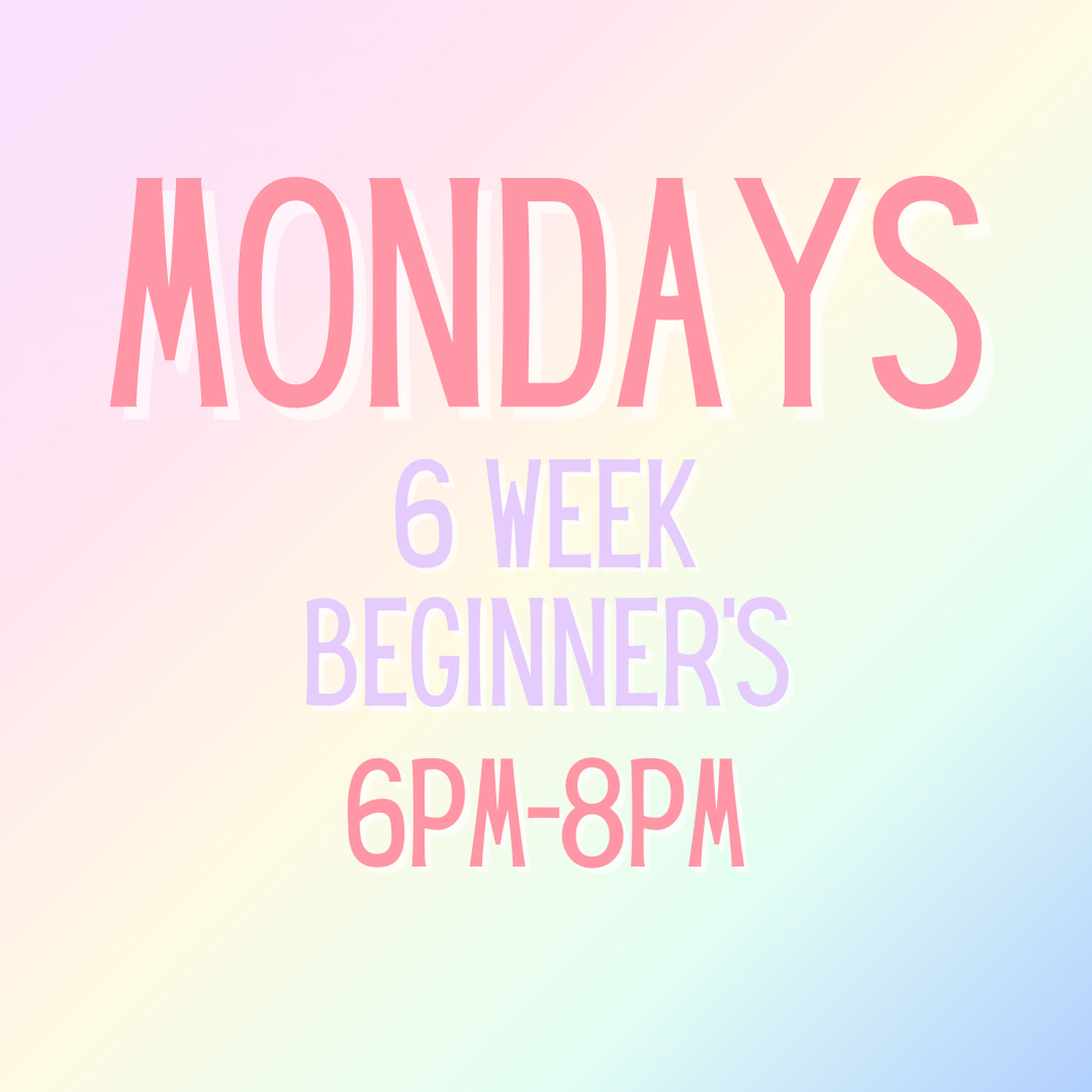 6 Week Beginner's Wheel Class Monday Nights 6pm-8pm