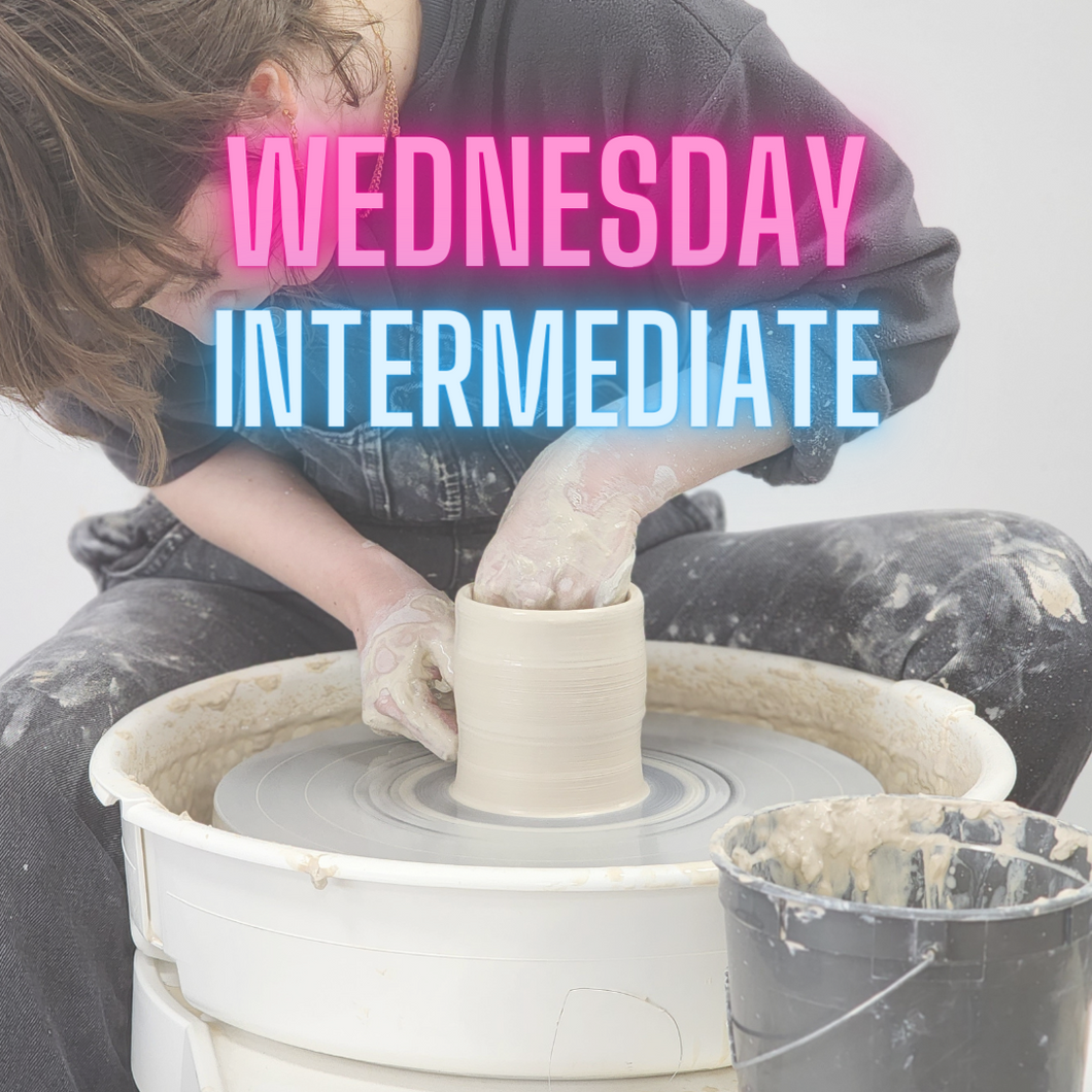 6 Week Intermediate Pottery Class Wednesday Nights 6pm-8pm